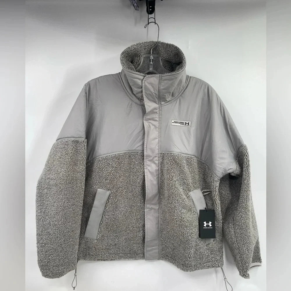 Under Armour Jacket Women's Medium New Mission Full Zip Gray
